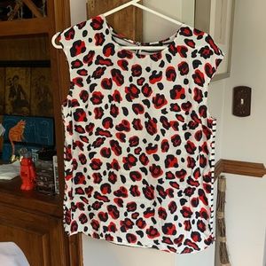 Talbots rayon animal‎ print blouse.  Wornnabout 3x. Excellent shape